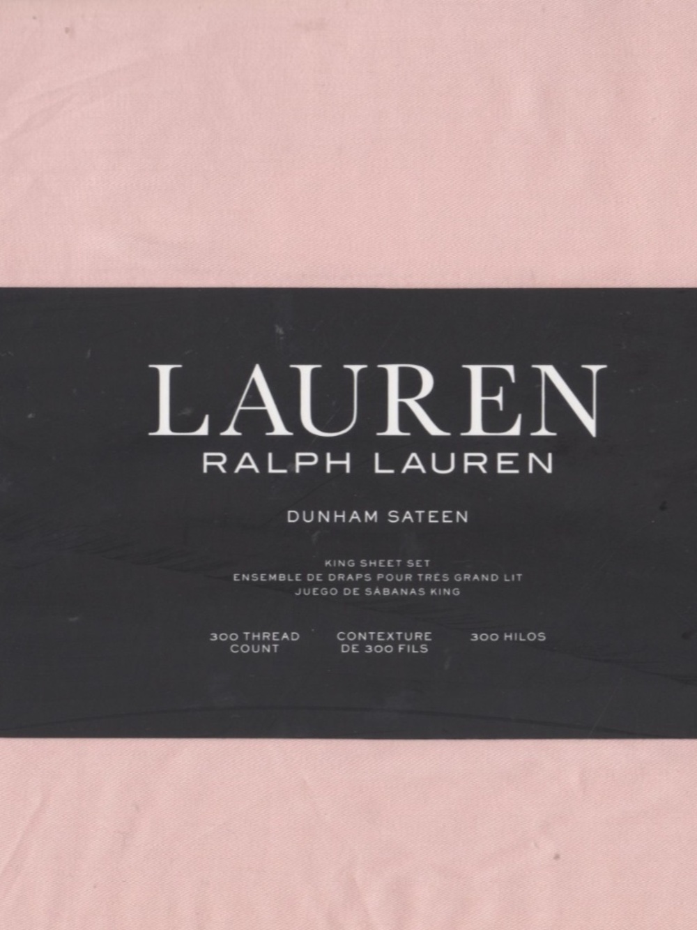 Ralph Lauren King Sheet Set Dunham Sateen Peony Pink 4pc